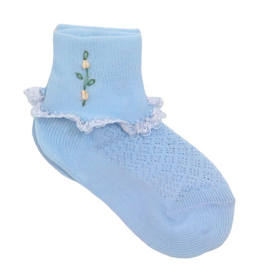 Medias Streech Puño Volcado con Puntilla