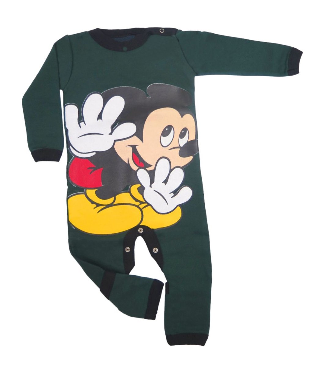 Dormilon Algodon tipo enterito con pie reversible personaje Mickey