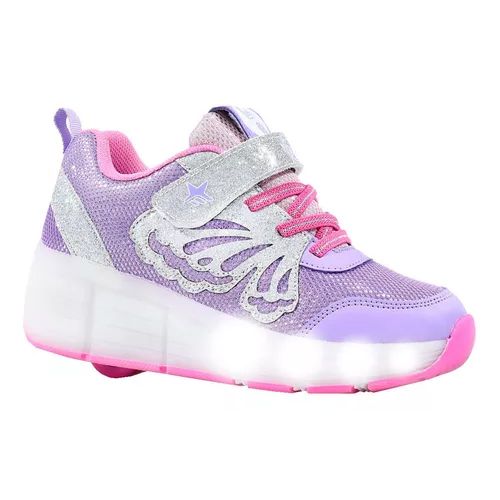 Zapatilla Con Rueda Luz Led Recargable - Roller