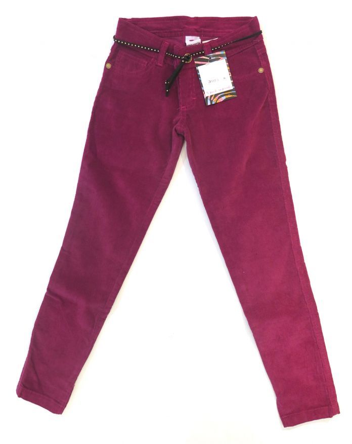 Pantalon de Corderoy con Cinturon con Tachas