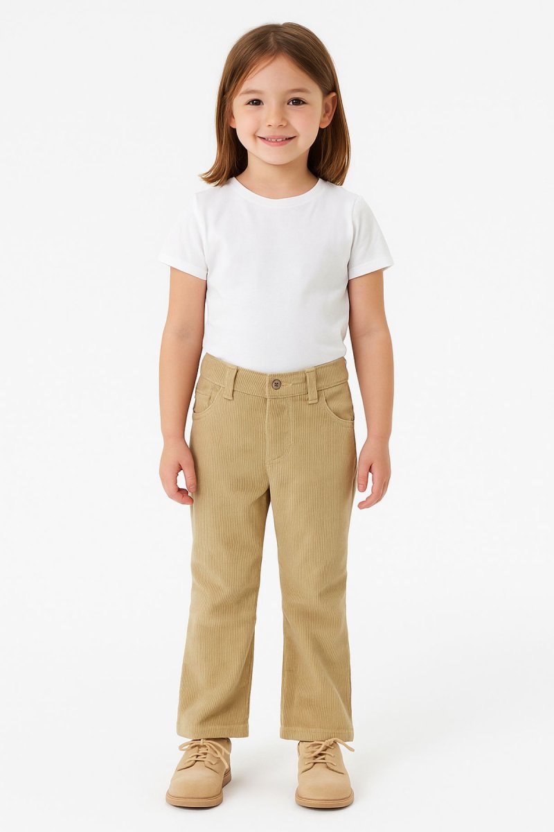 Pantalon de Corderoy Clasico Bordado en bosillo