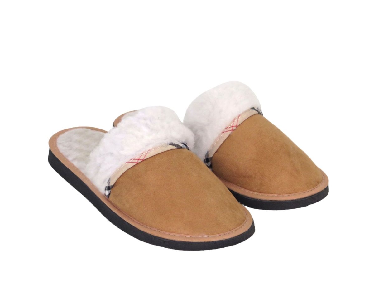 Pantufla Chinela Paño Gamuzado Con Corderito