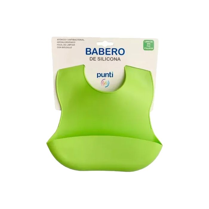 Babero De Silicona Bebe Con Bolsillo Impermeable