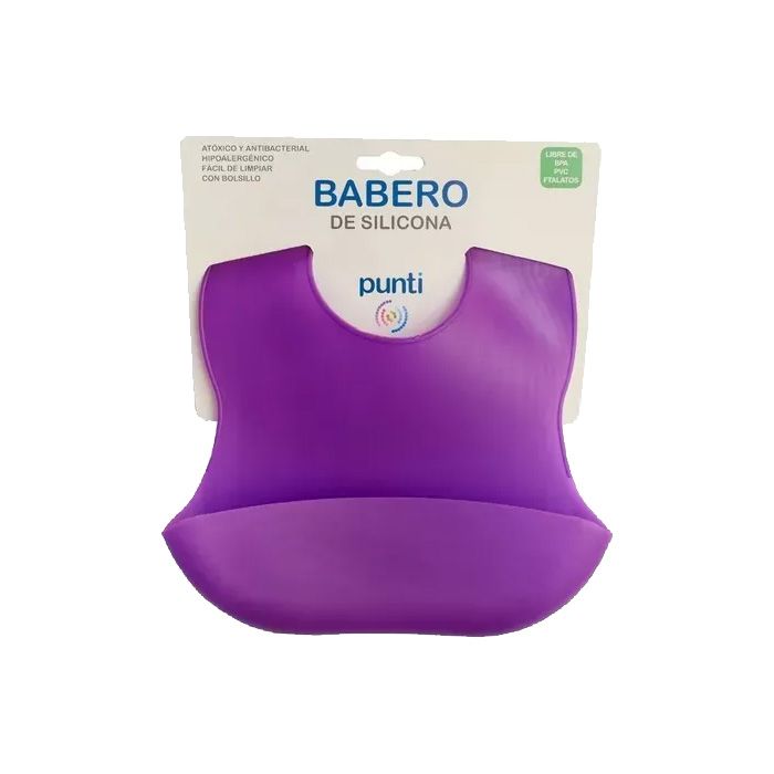 Babero De Silicona Bebe Con Bolsillo Impermeable