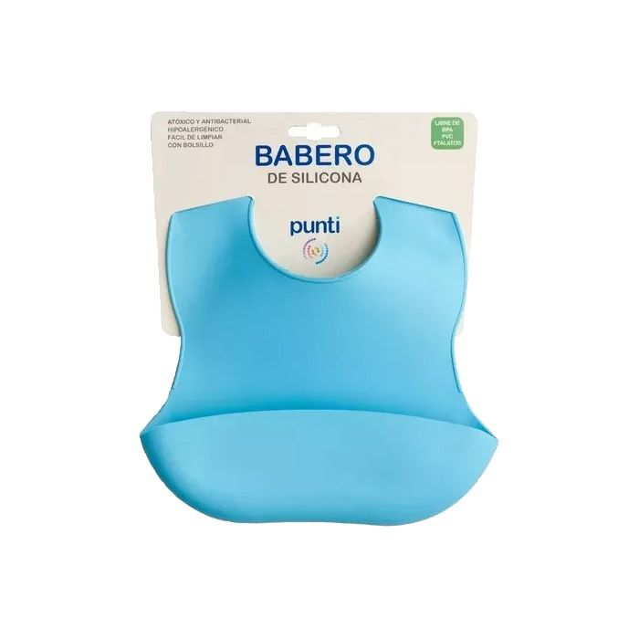 Babero De Silicona Bebe Con Bolsillo Impermeable
