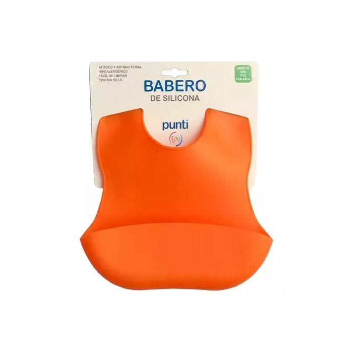 Babero De Silicona Bebe Con Bolsillo Impermeable