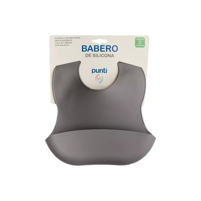 Babero De Silicona Bebe Con Bolsillo Impermeable