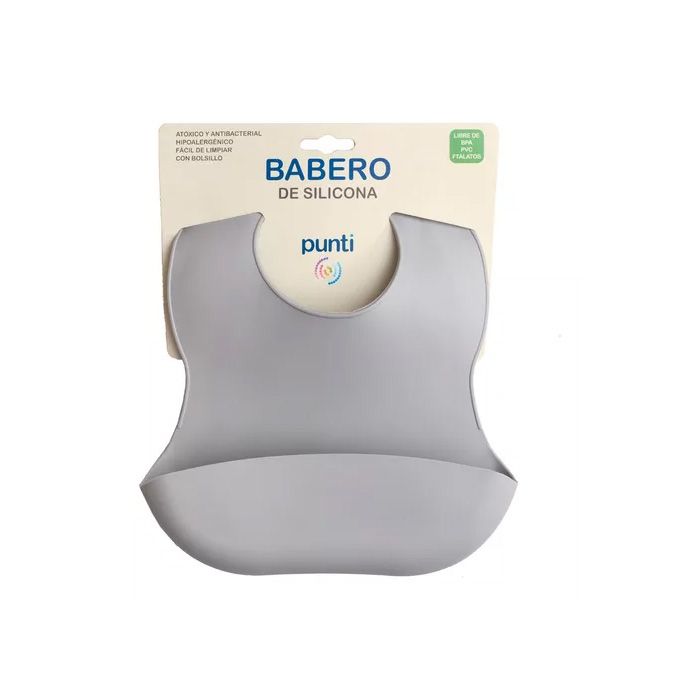 Babero De Silicona Bebe Con Bolsillo Impermeable