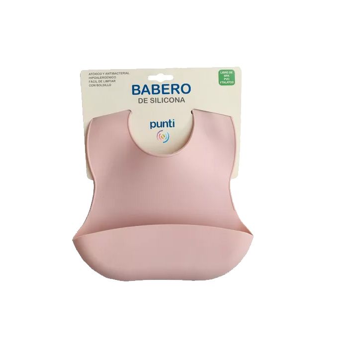 Babero De Silicona Bebe Con Bolsillo Impermeable
