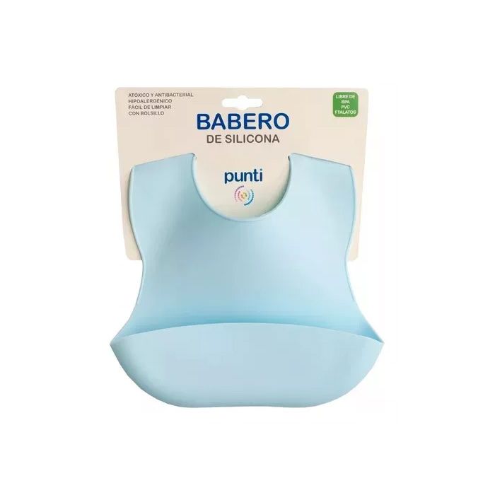 Babero De Silicona Bebe Con Bolsillo Impermeable