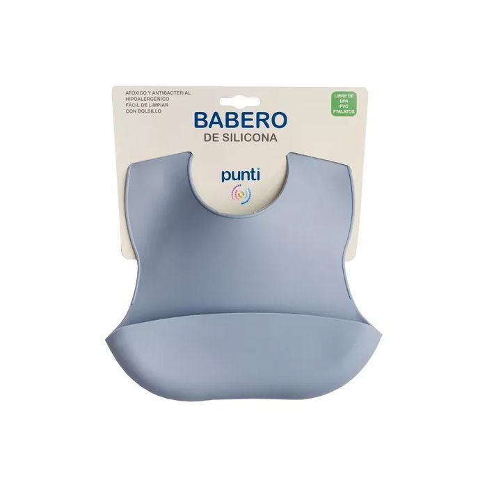 Babero De Silicona Bebe Con Bolsillo Impermeable