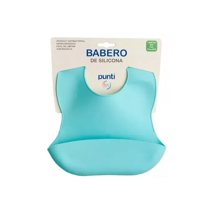 Babero De Silicona Bebe Con Bolsillo Impermeable