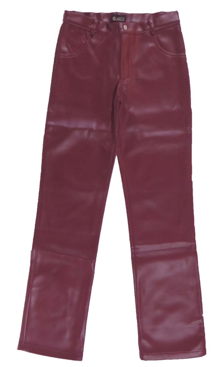 Pantalon Cuero Ecologico Bordo
