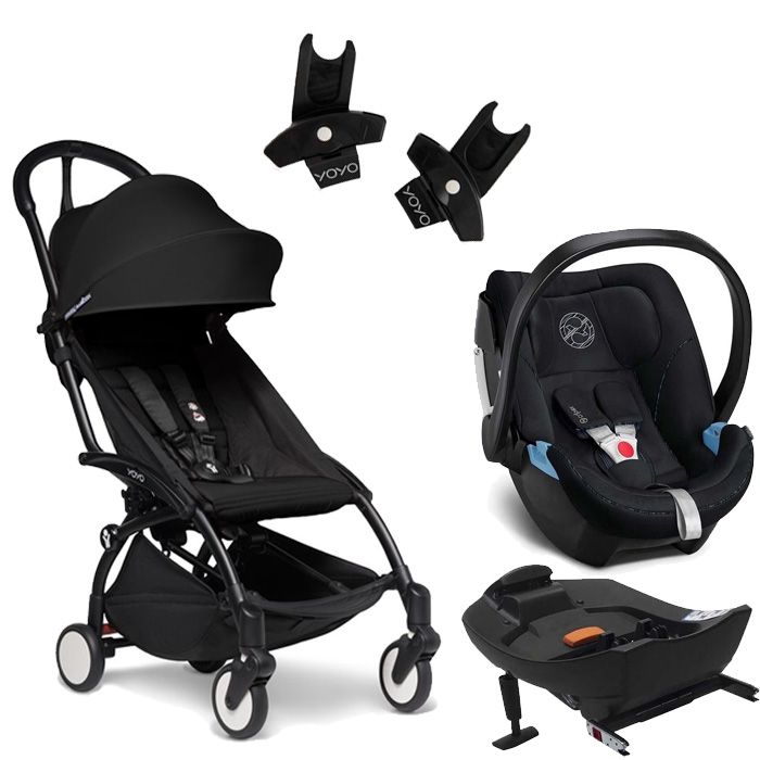 Cochecito Bebe Yoyo2 Ultracompacto + Adaptador Yoyo + Huevito Portabebe Cybex Aton 5