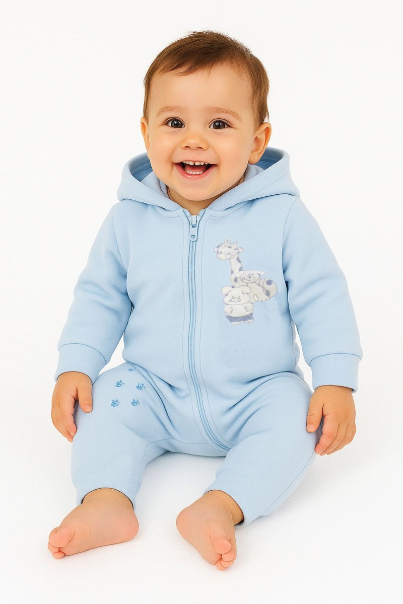 Enterito Polar con Jirafa bordado Pie y Mano Rebatible