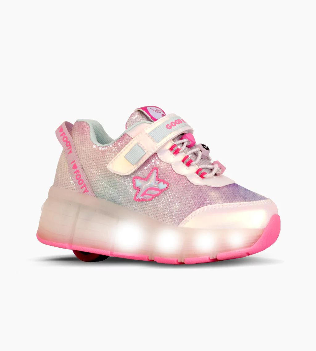 Zapatilla Con Rueda Luz Led Recargable - Roller