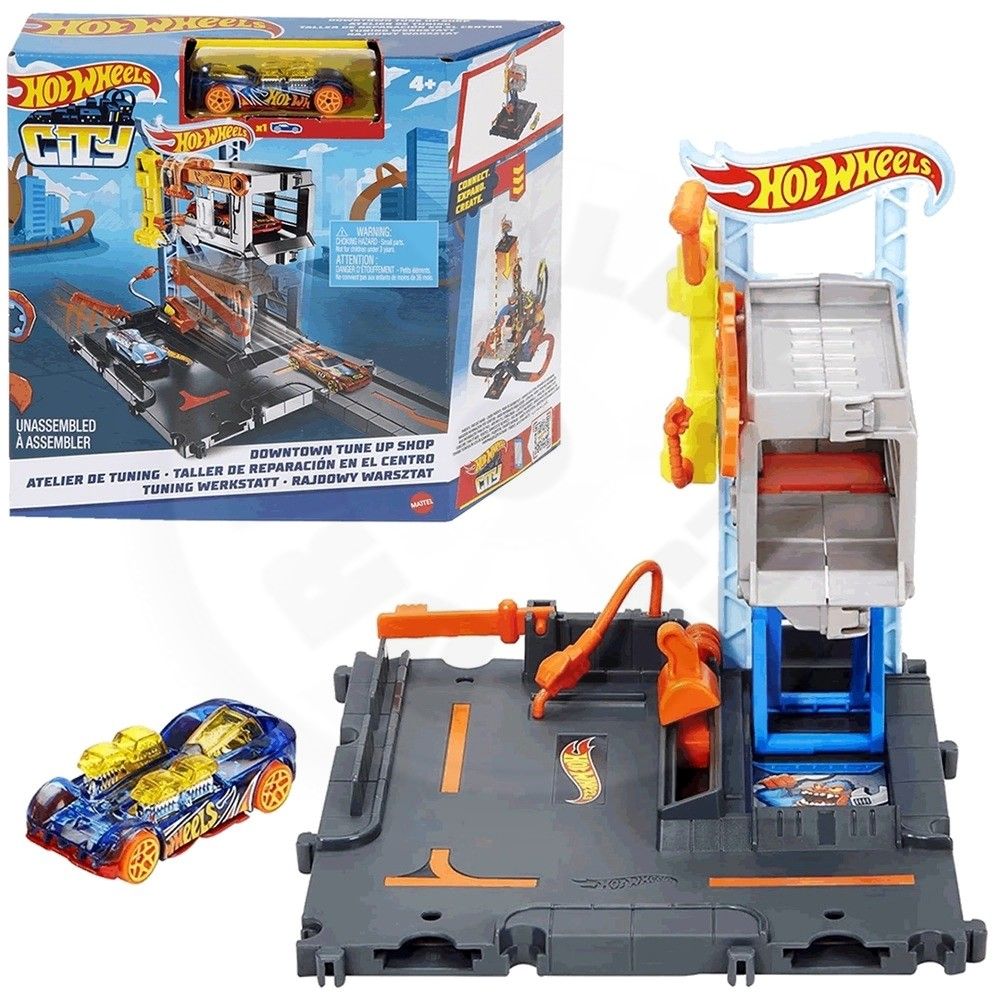 Hot Wheels City Taller De Reparacion En El Centro - Incluye Un Auto