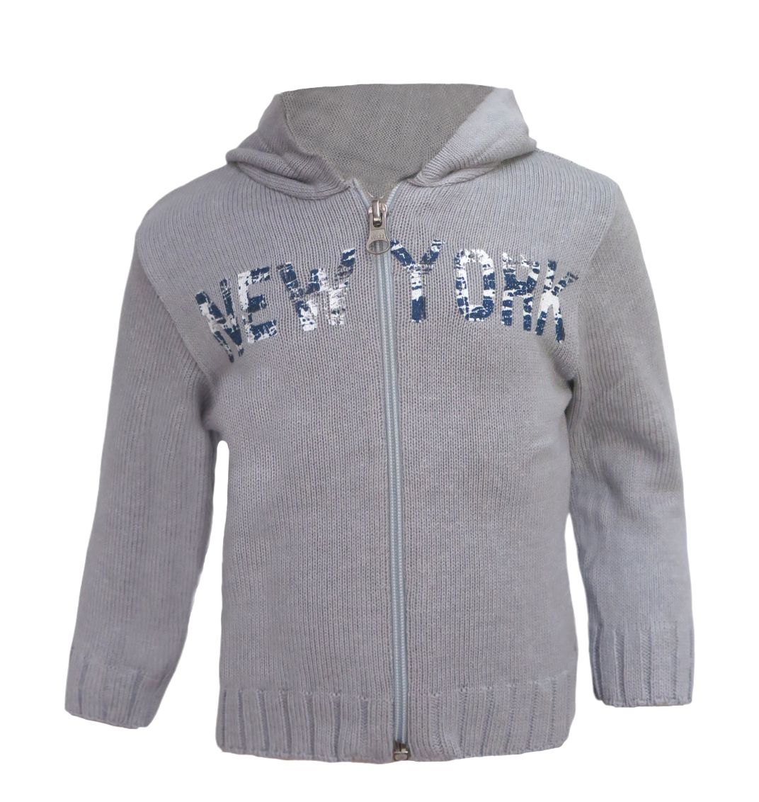 Campera Tejida con Cierre y Capucha