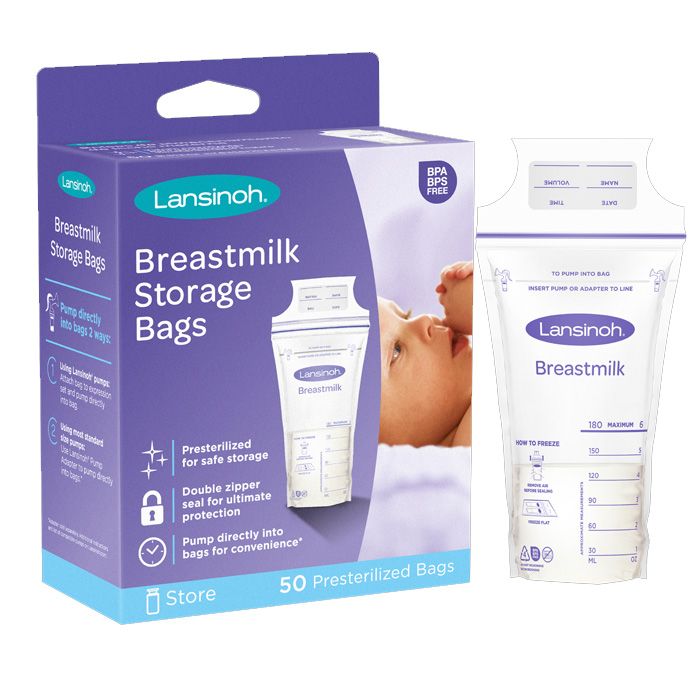 Bolsas de Almacenamiento de Leche Materna X50 Unidades 180ml