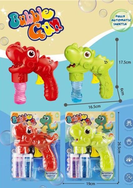 Pistola Burbujero Dinosaurio - Doble Repuesto