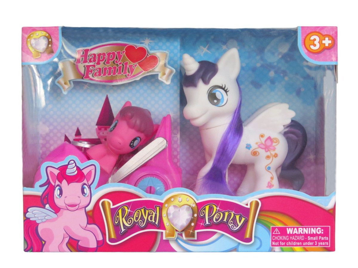 Set De Ponys Con Vehiculo - Royal Pony