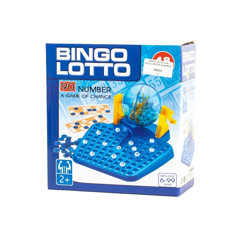 Bingo Con Bolillero - 48 Cartones - 90 Números - Bingo Lotto