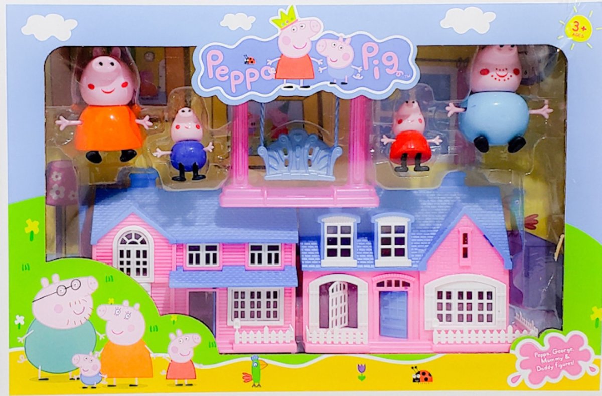 Casa De Peppa Pig - Incluye 4 Figuras