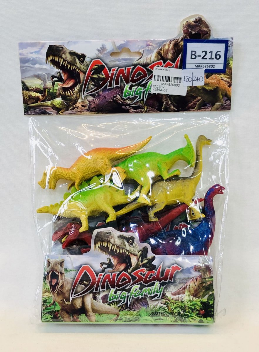 Dinosaurios x 6 - En Bolsa