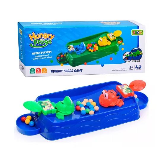 Hungry Frogs - Juego De Mesa - Saco Come Pelotitas