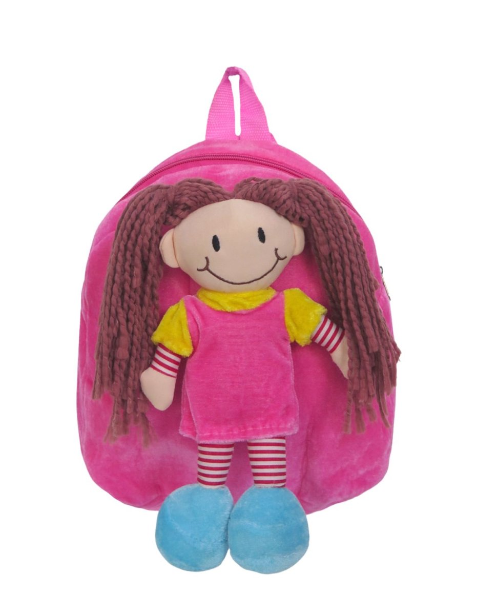Mochila Peluche de Espalda Con Muñeca de tela