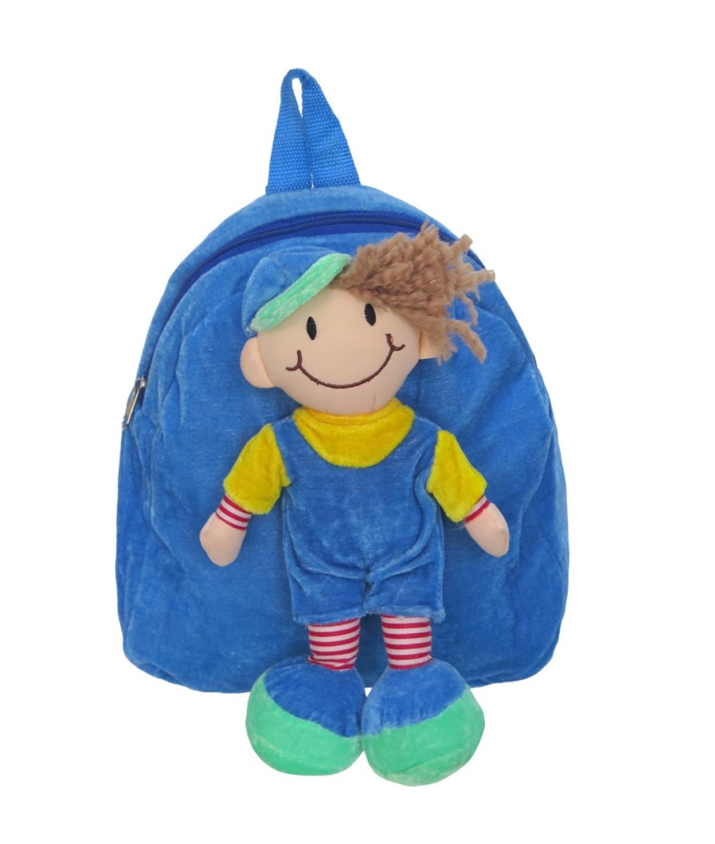 Mochila Peluche de Espalda Con Muñeco de tela