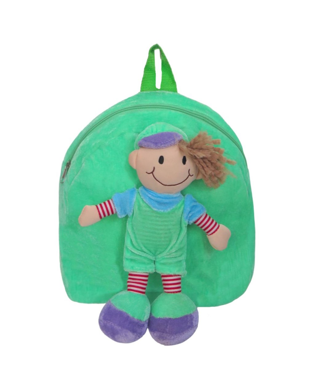 Mochila Peluche de Espalda Con Muñeco de tela