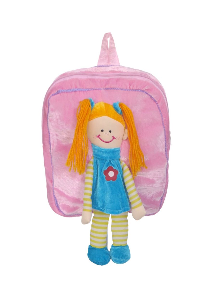 Mochila Peluche de Espalda Con Muñeca de tela