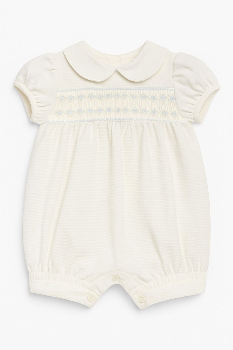 Enteritos Babucha pique con punto smock borado