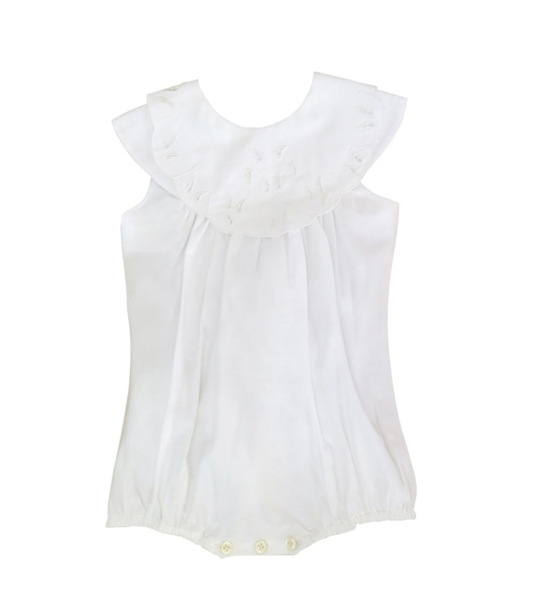 Enteritos Babucha batista cuello bordado