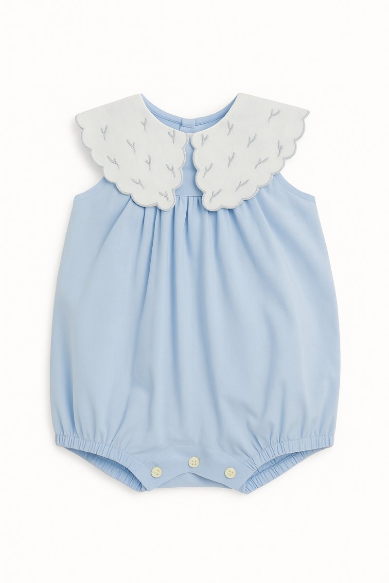 Enteritos Babucha batista cuello bordado