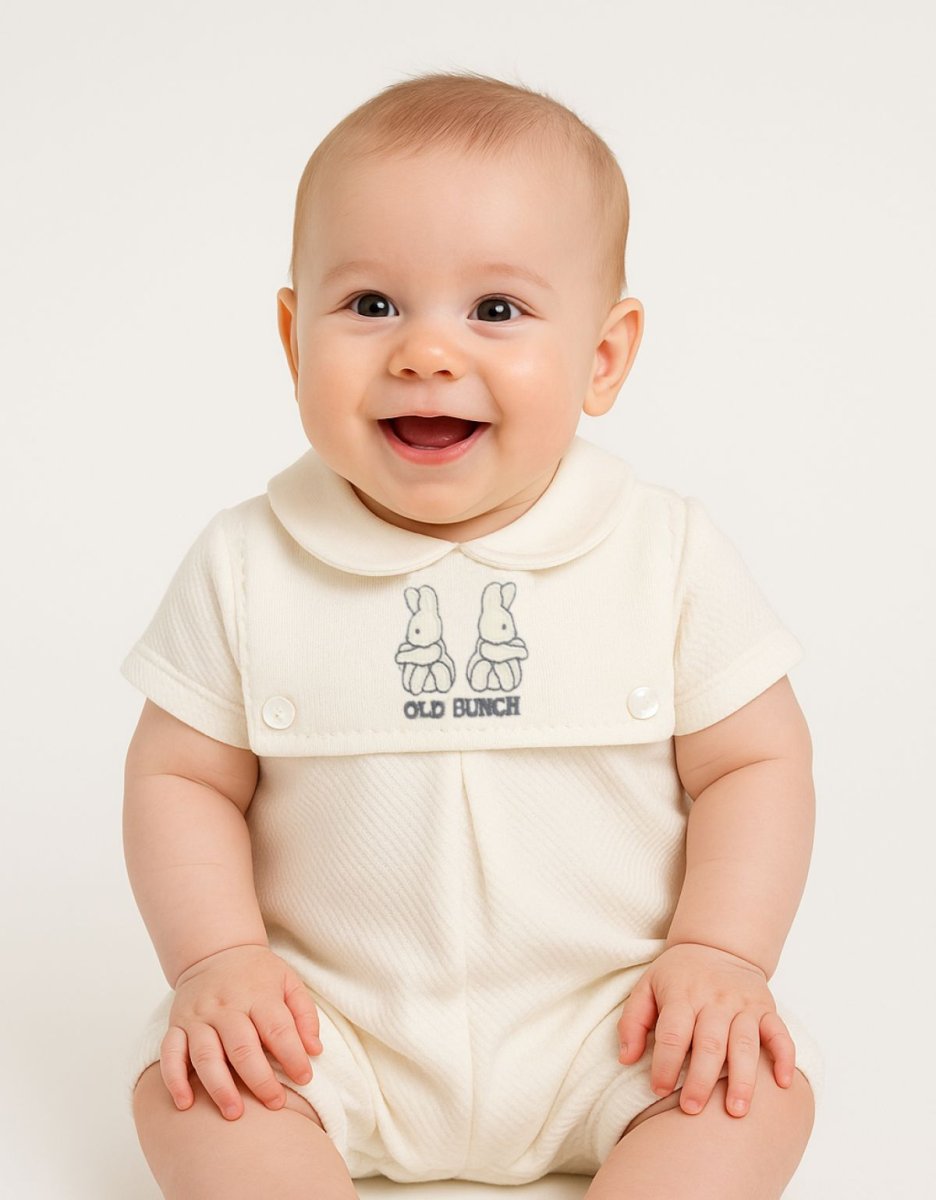 Enteritos Babucha Pique con cuello bordado