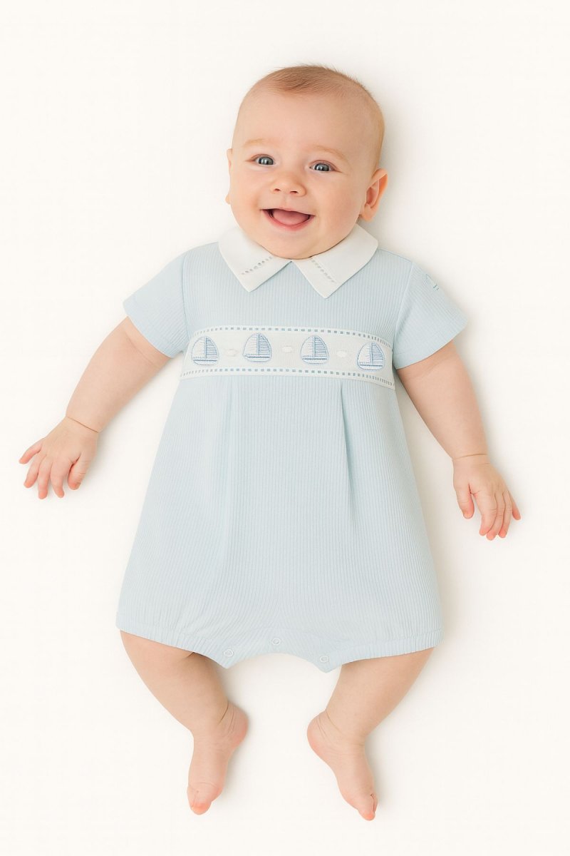 Enteritos Babucha Pique con cuello bordado