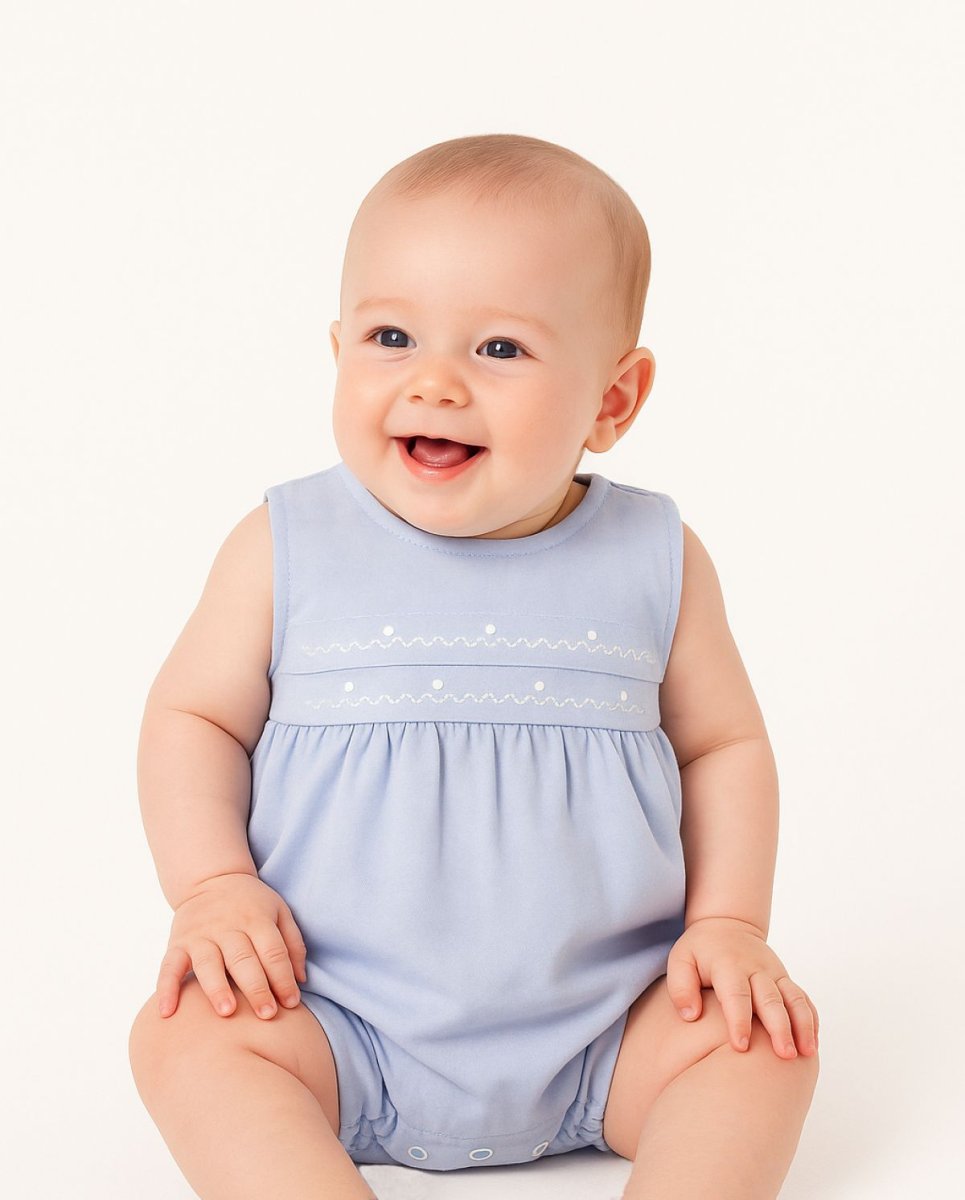 Enteritos Babucha Pique bordado sin manga