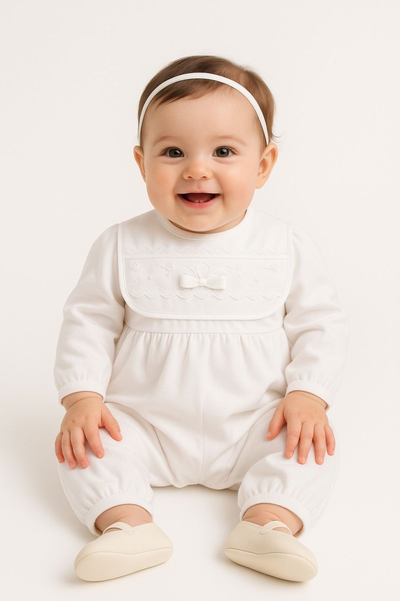 Enteritos Babucha seda labrada bordada y puntilla manga larga