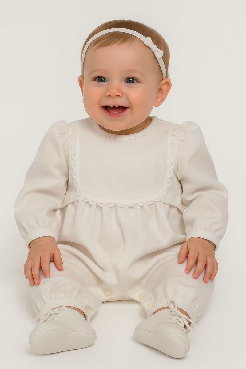 Enteritos Babucha tela mecanica bordada manga larga