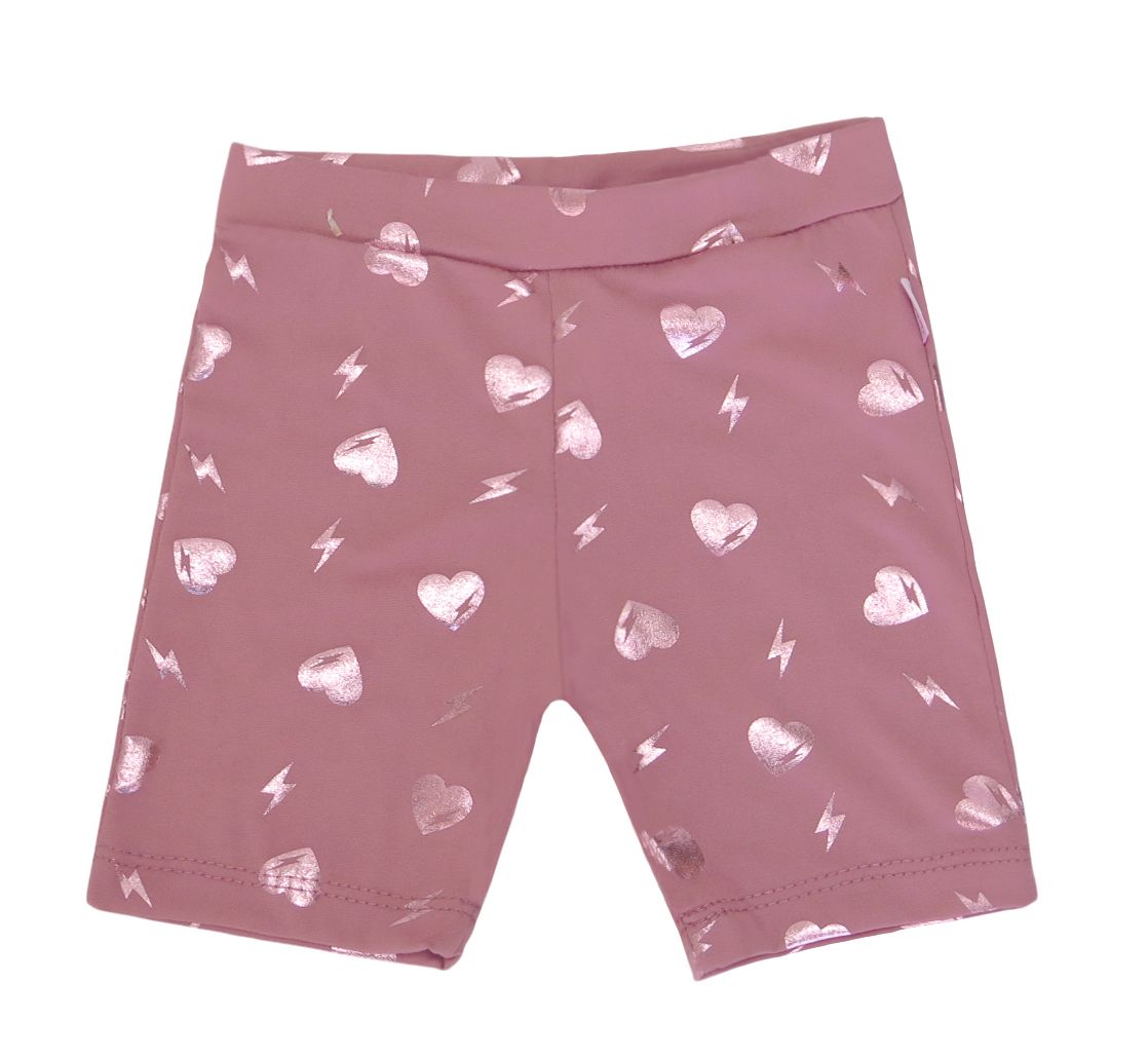 Calza Ciclista estampada con rayos y corazones