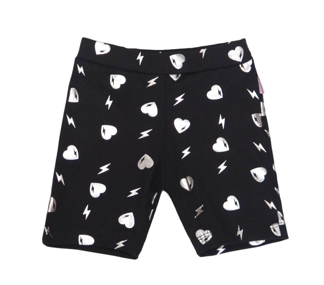 Calza Ciclista estampada con rayos y corazones