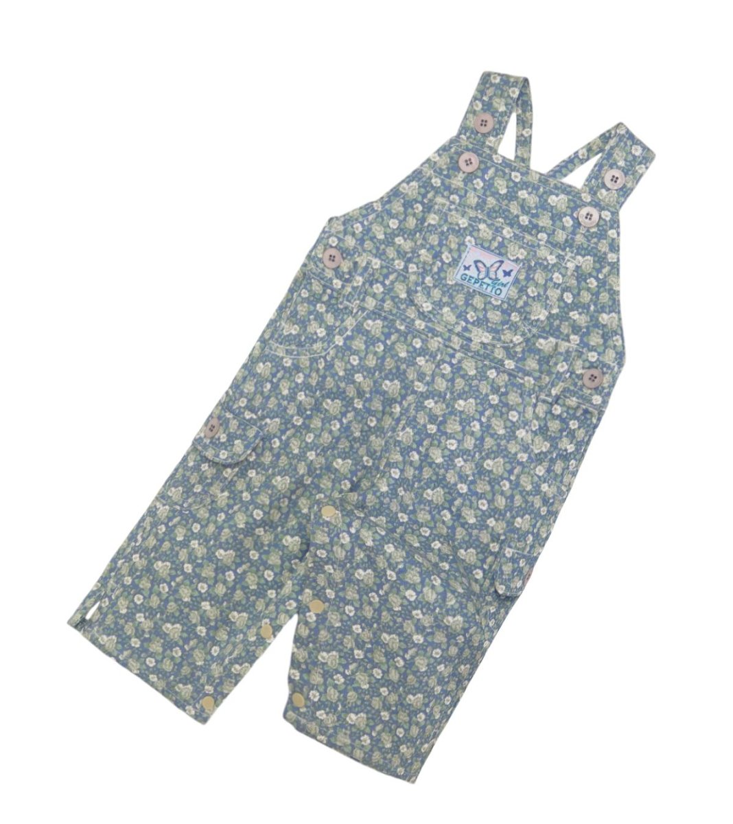 Jardinero Largo Gabardina Estampado de Flores