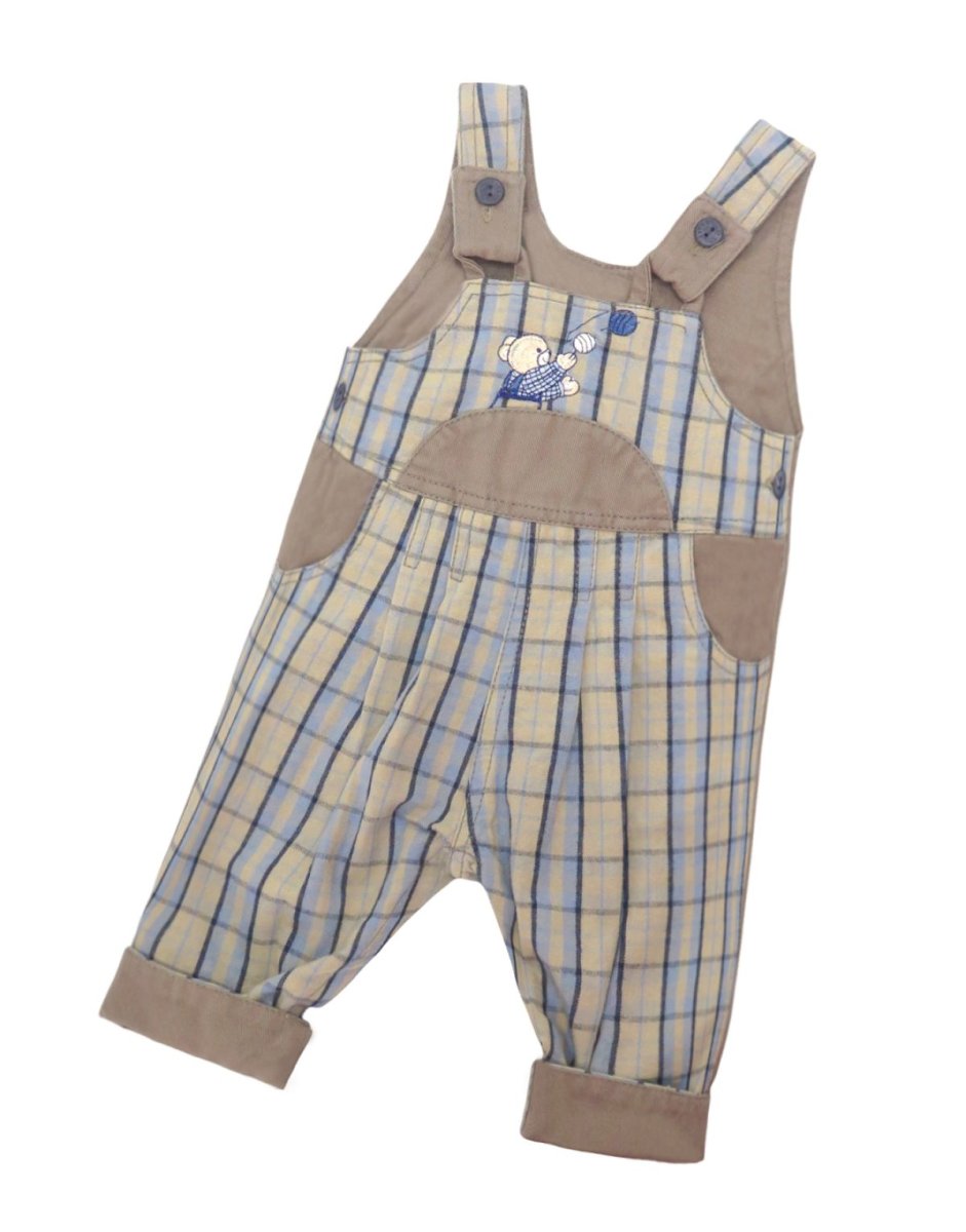 Jardinero Largo Gabardina Combinada con Broche