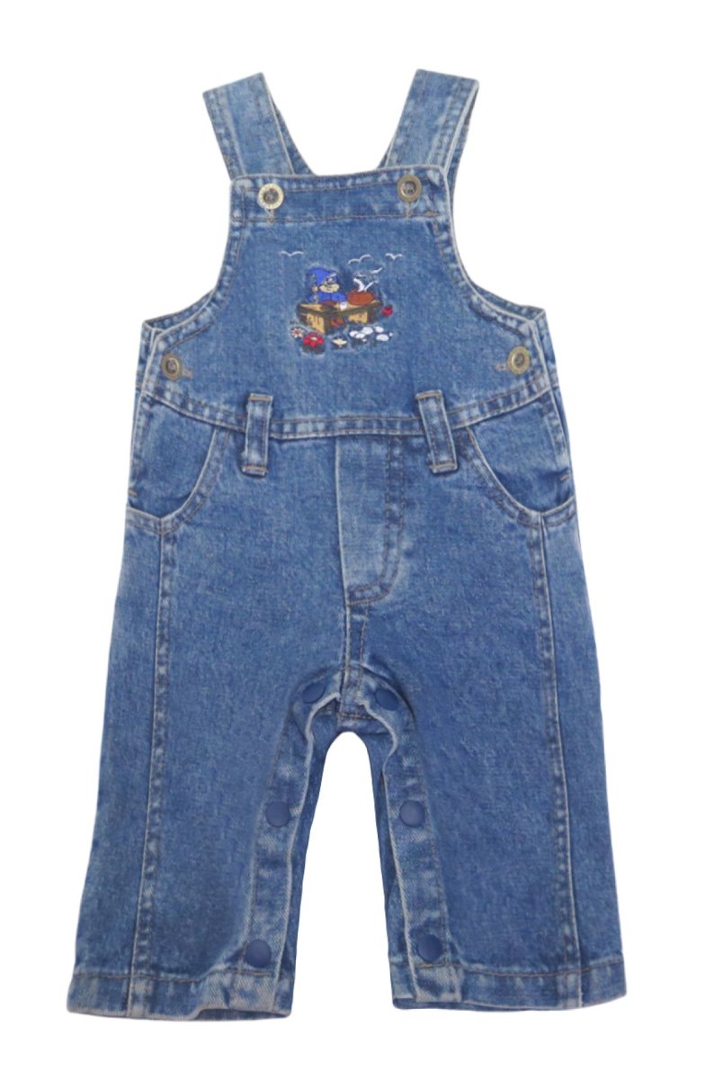 Jardinero Largo de Jeans Bordado