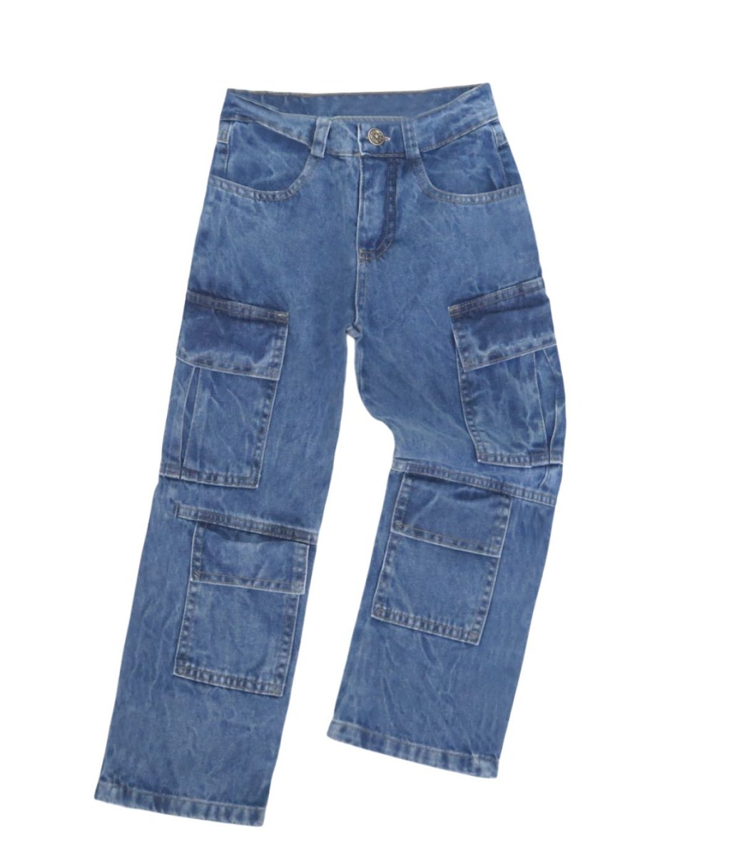 Pantalon Jeans Cargo Recto
