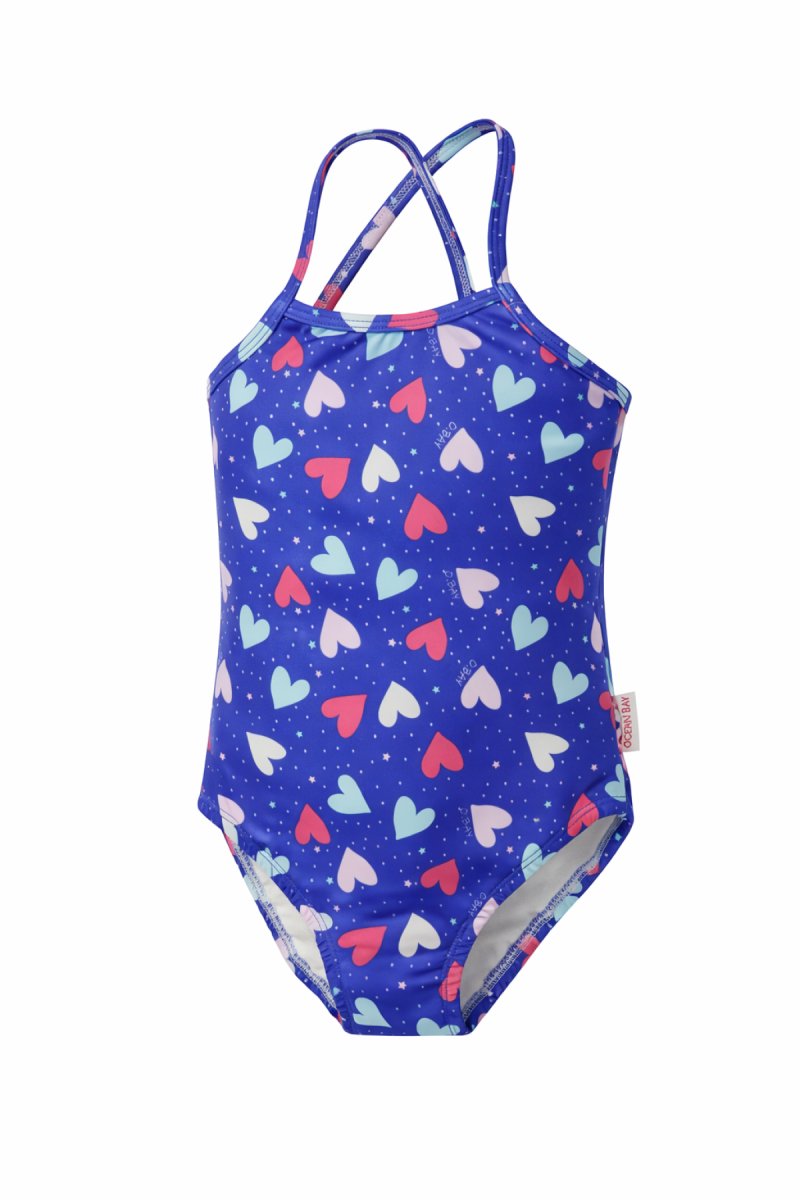 Malla entera estampada de corazones