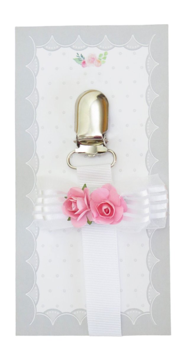 Portachupete cinta con moño y flores