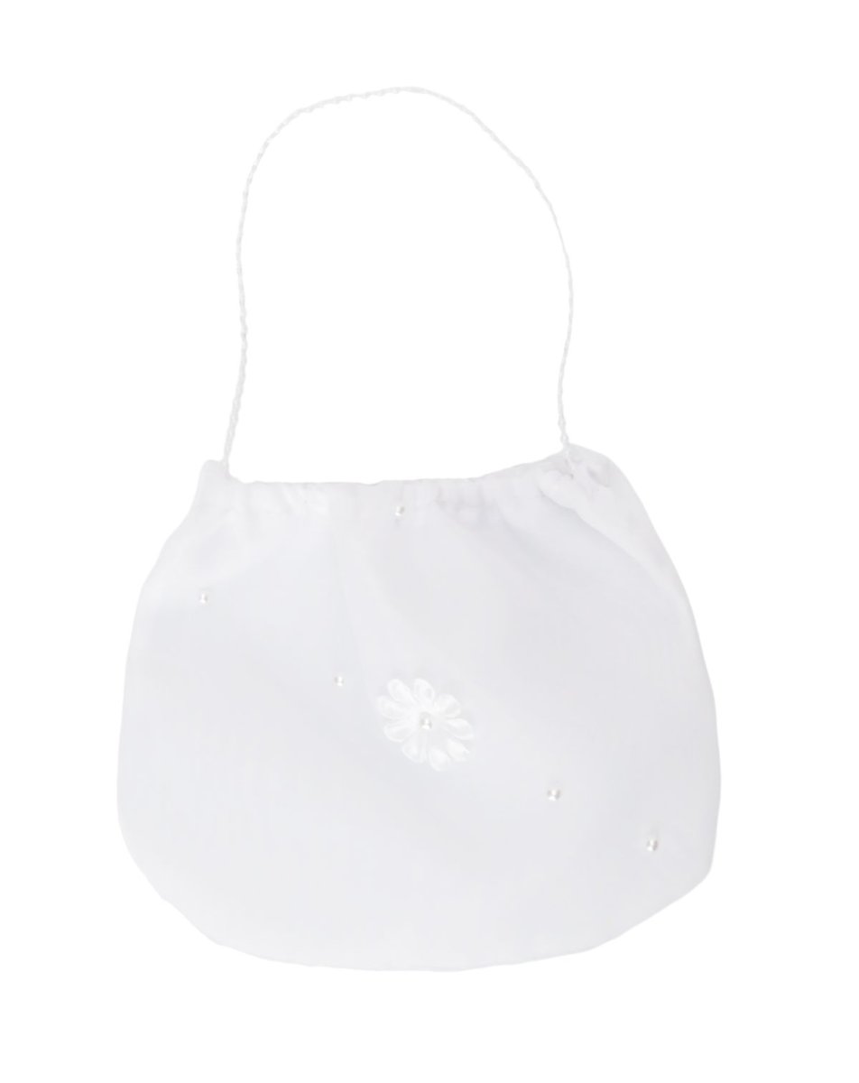 Limosnera con perlas y flor